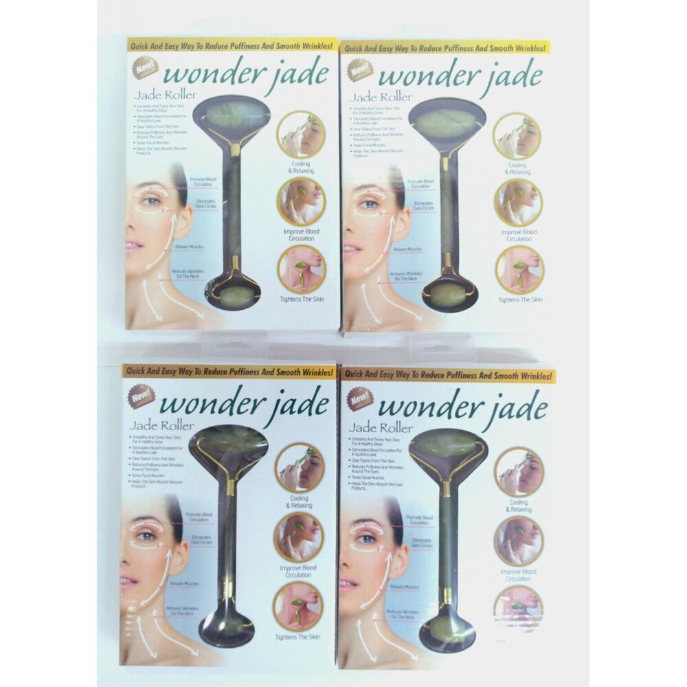 Face Roller Massager Wonder Jade Skin Stone Tool Anti-Aging 4Pk Bridesmaid NIB